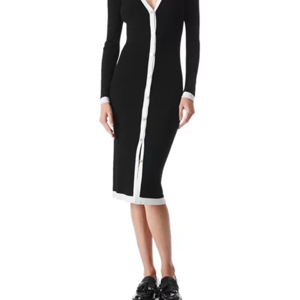 Alcina Button Down Rib Knit Dress